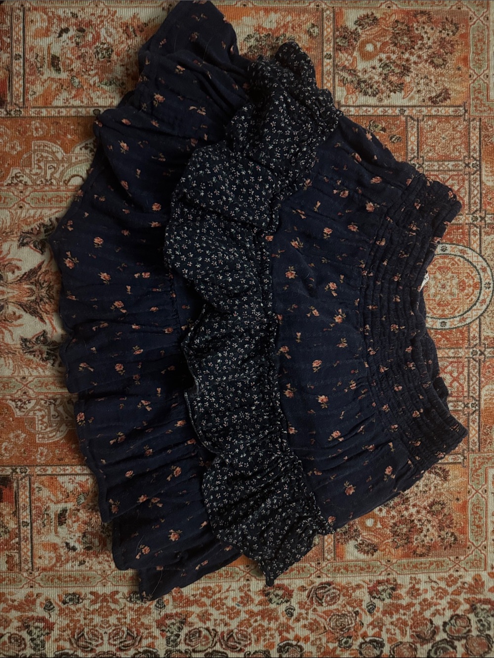 American Eagle Mini Skirt - Navy with Subtle Wash